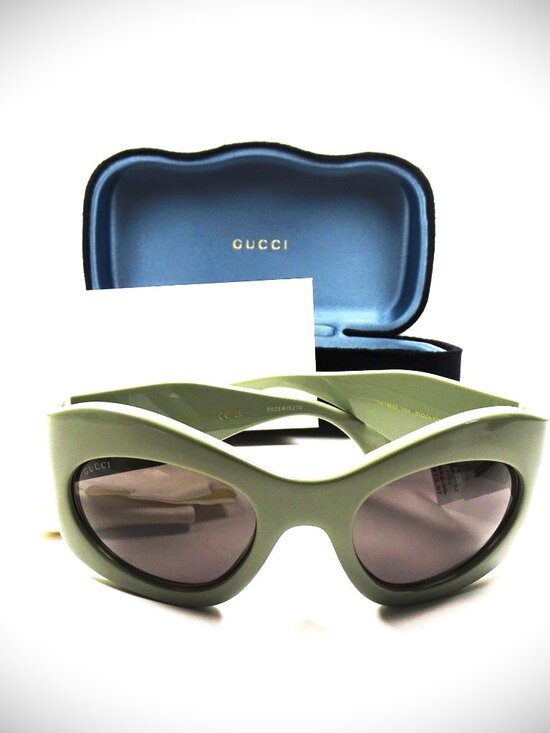 GUCCI GG 1463S 004 Light Sage Frame Gray Lens 55-23-125 M Sunglasses main image 8